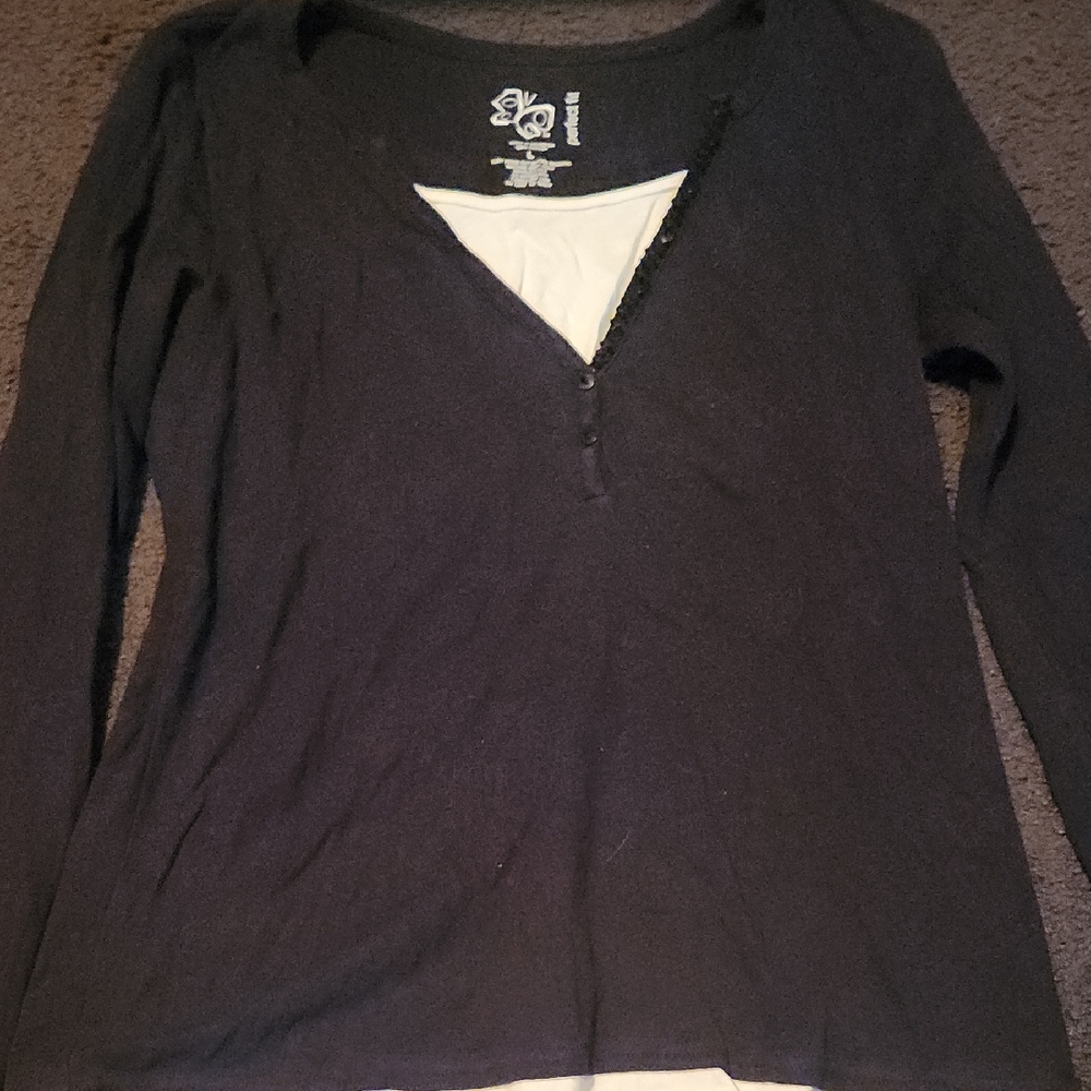 Elegant Black Long Sleeve Blouse